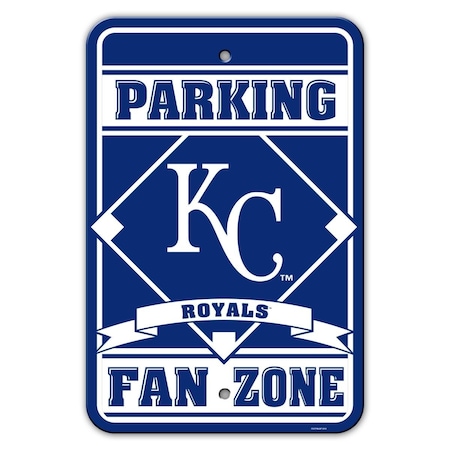 Kansas City Royals Sign - Plastic - Fan Zone Parking - 12 In X 18 In